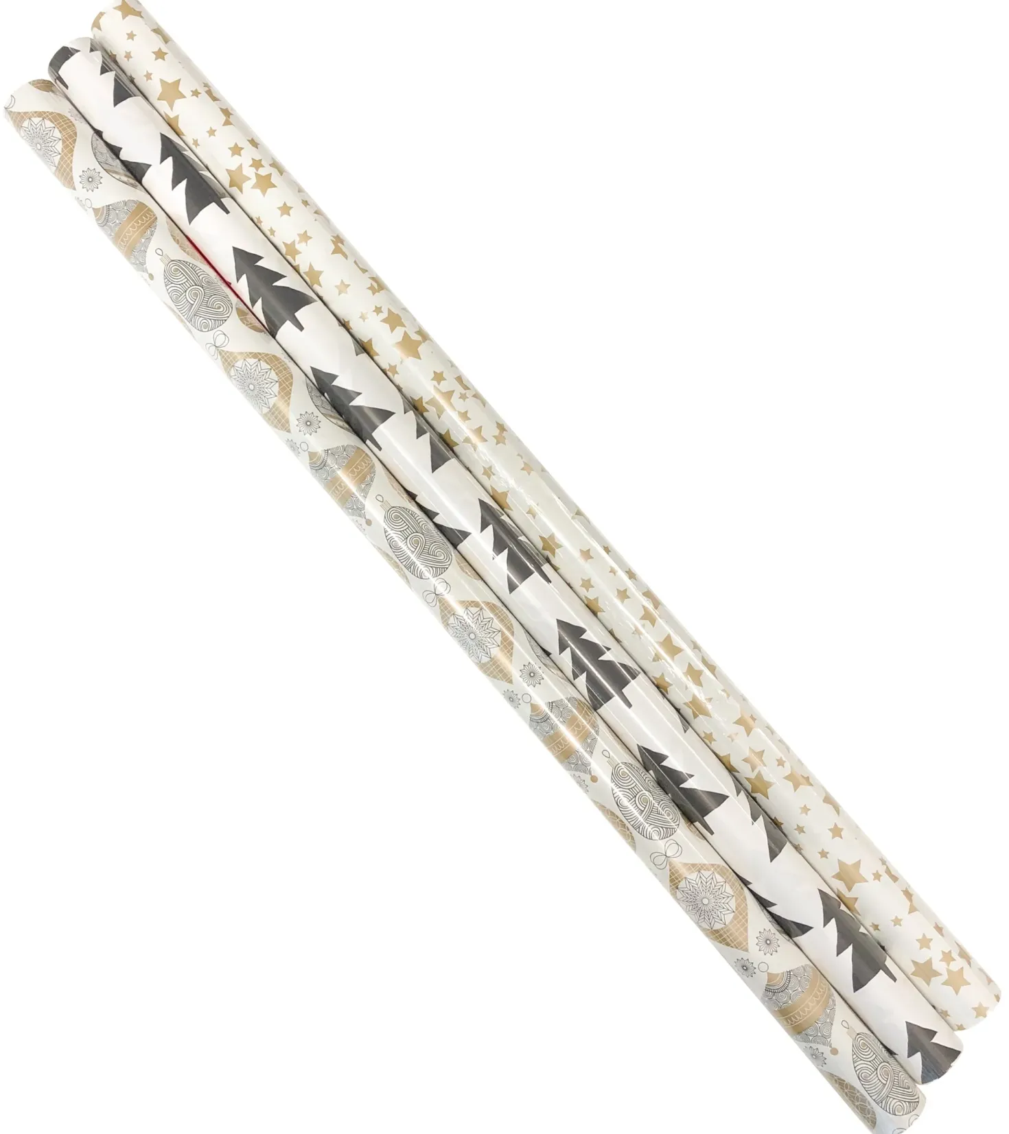 Lahjapaperi jouluaiheet 70 x 200 cm, 3 eri vaihtoehtoa kuusi, tähti, joulupallo