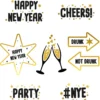 Lasinmerkitsijät Happy New Year 8 kpl/pkt