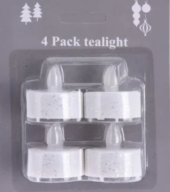 LED lämpökynttilä valkoinen 4 kpl/pkt