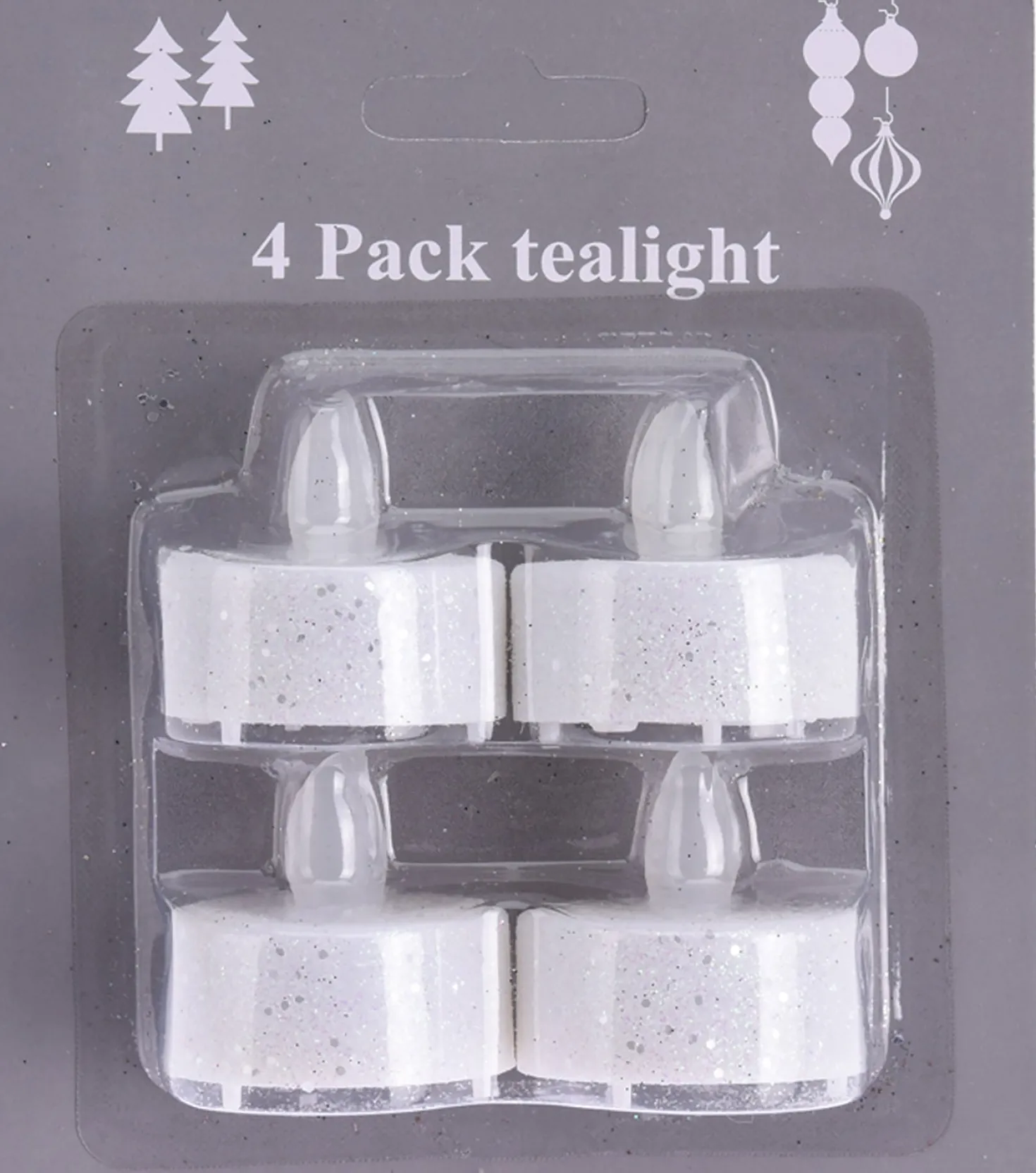 LED lämpökynttilä valkoinen 4 kpl/pkt