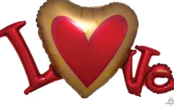 Love satiinisydän muotofoliopallo
