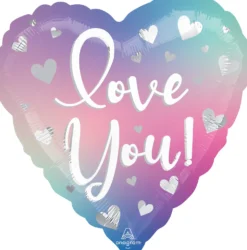 Love You sydämet pastelli foliopallo