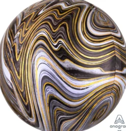 Marmori pallokas musta 3D muotofoliopallo