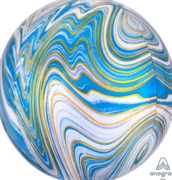Marmori pallokas sininen 3D muotofoliopallo