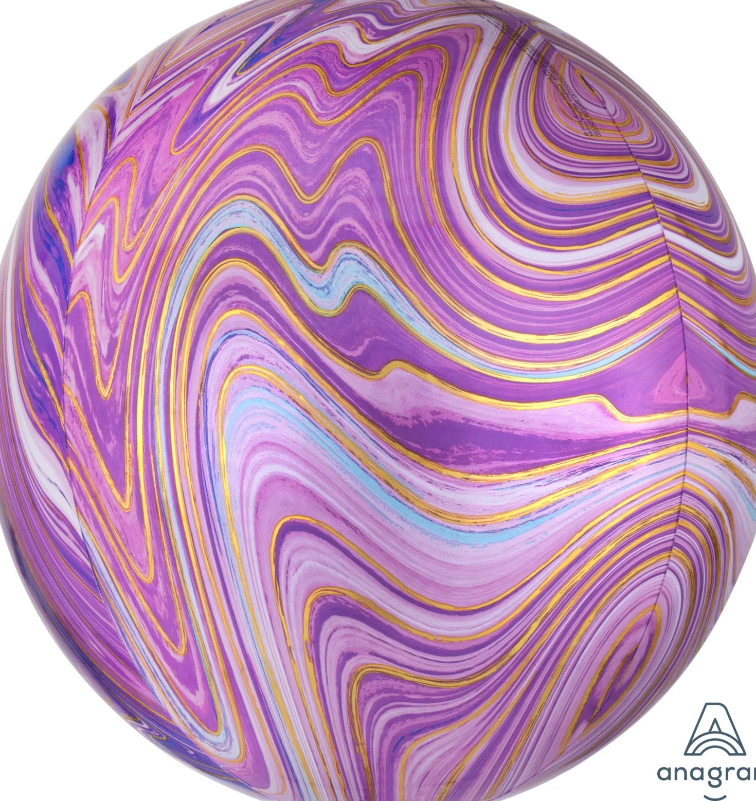 Marmori pallokas violetti 3D muotofoliopallo