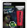 Moon kasvovärituubi pimeässä hohtava oranssinpunainen 12 ml