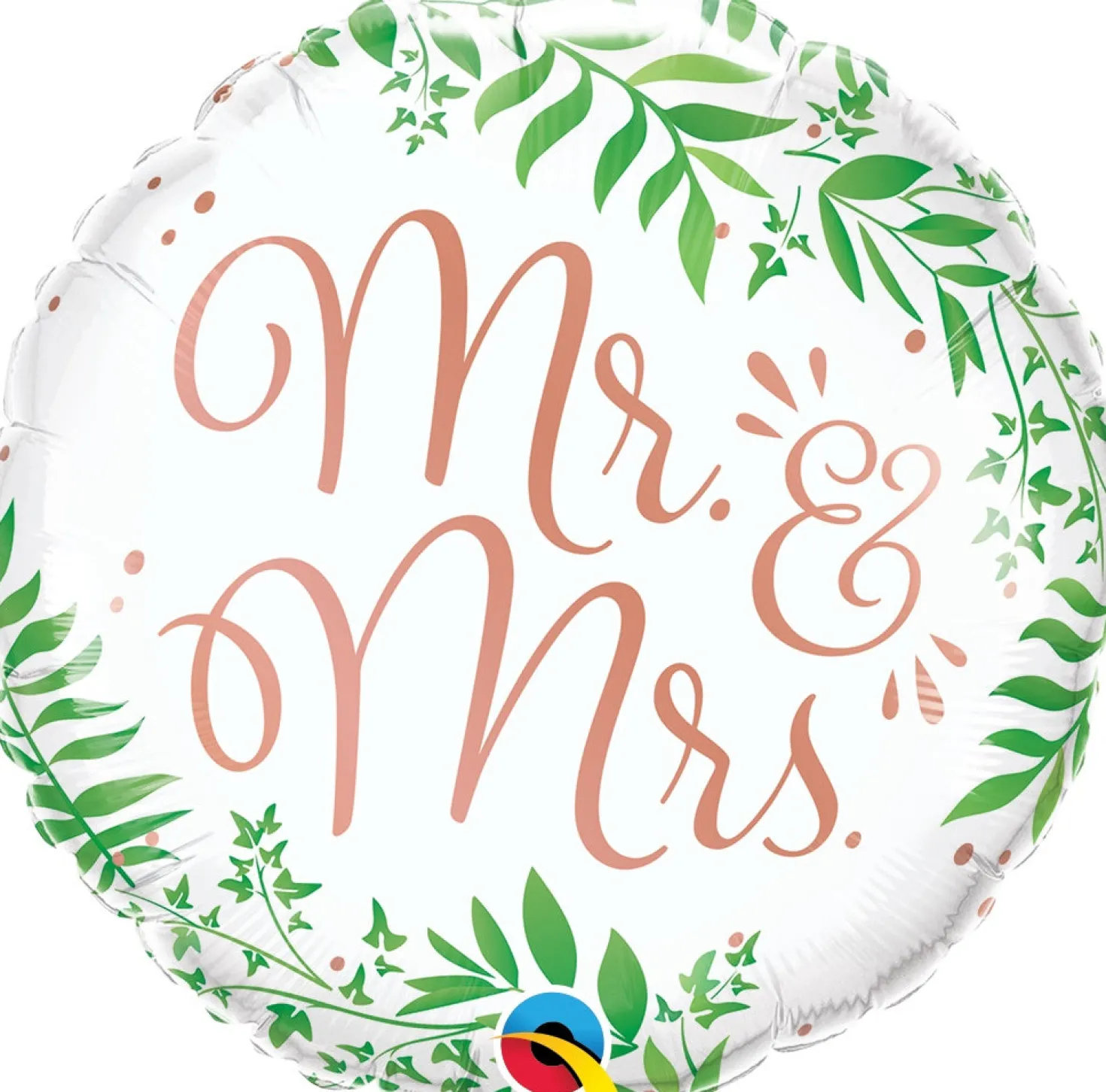 MR. & MRS. vihreät lehvät foliopallo