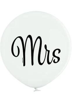 Mrs jätti-ilmapallo 60 cm valkoinen