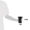 Muovimuki konepestävä musta 530 ml 20 kpl/pkt