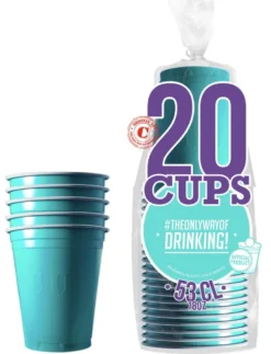 Muovimuki konepestävä turkoosi 530 ml 20 kpl/pkt
