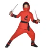 Ninja taistelija punainen 4-6 v 104-116 cm