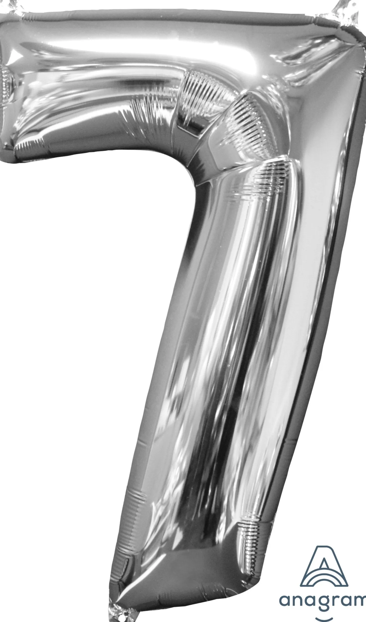 Numerofolio 7 hopeanvärinen 66 cm