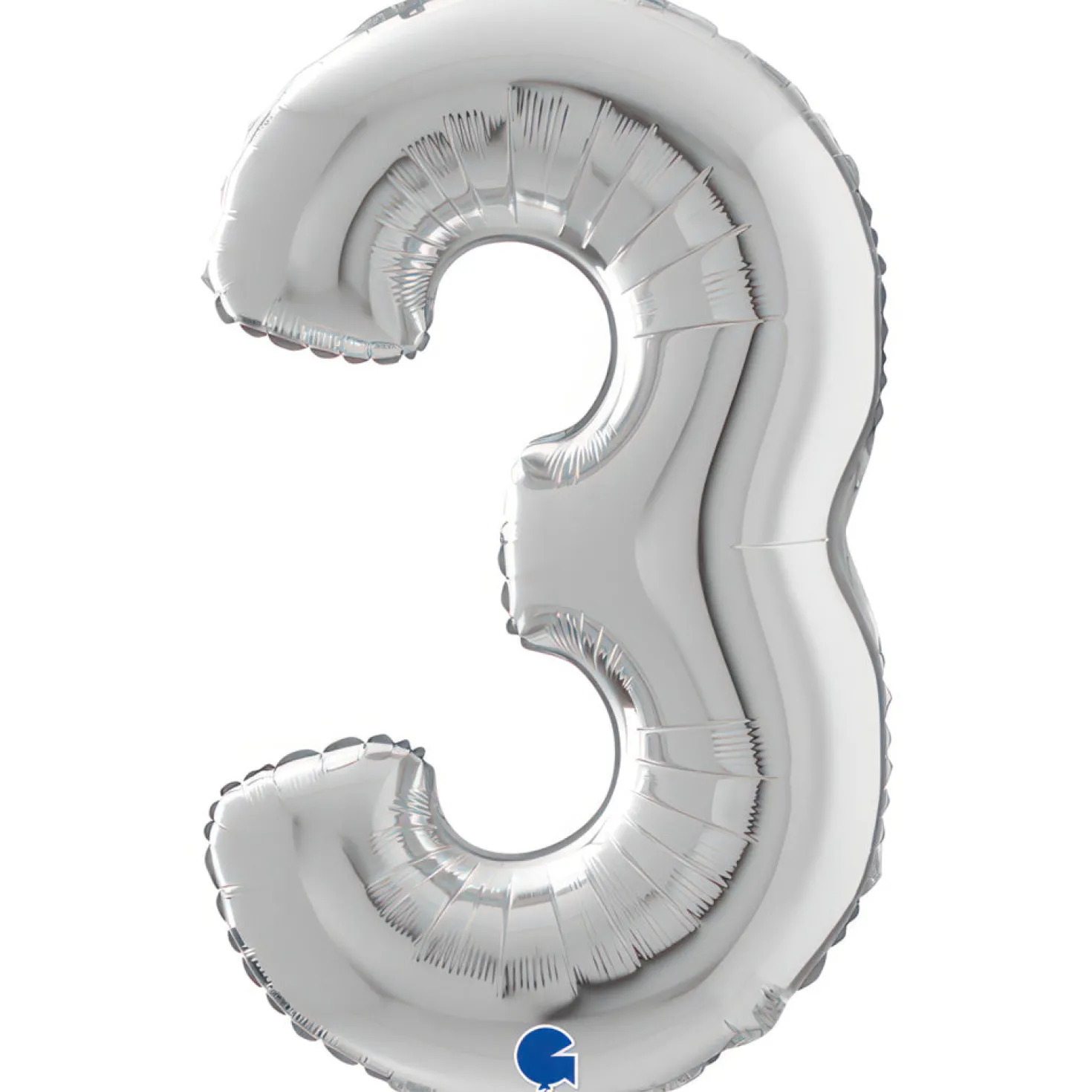 Numerofolio 3 hopeanvärinen 70 cm
