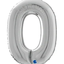 Numerofolio 0 hopeanvärinen 70 cm