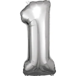 Numerofolio 1 hopeanvärinen 86 cm