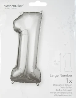 Numerofolio 1 hopeanvärinen 86 cm