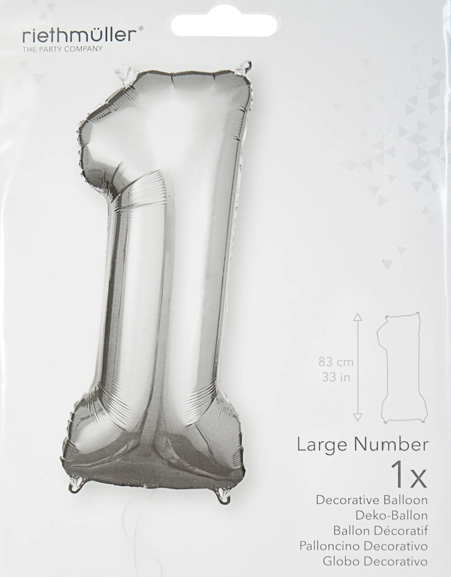 Numerofolio 1 hopeanvärinen 86 cm