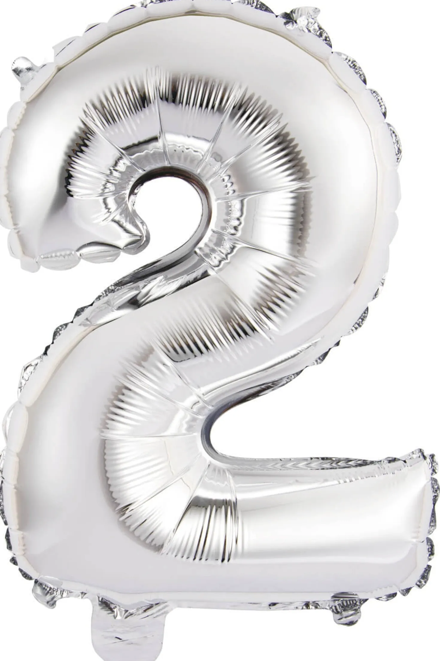 Numerofolio 2 hopeanvärinen puhallettava 35 cm