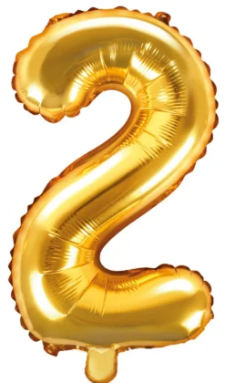 Numerofolio 2 kullanvärinen ilmatäytteinen 35 cm