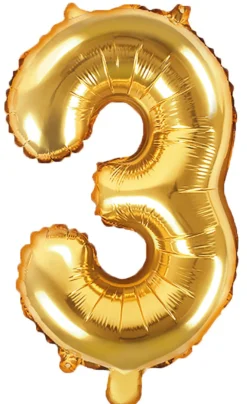 Numerofolio 3 kullanvärinen ilmatäytteinen 35 cm