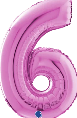 Numerofolio 6 pinkki 70 cm