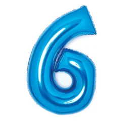 Numerofolio 6 sininen 66 cm