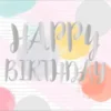 Onnittelukortti 21 x 8 cm - Happy Birthday pastelli