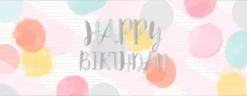 Onnittelukortti 21 x 8 cm - Happy Birthday pastelli