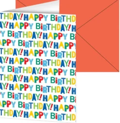 Onnittelukortti 12 x 17 cm Happy Birthday värikäs