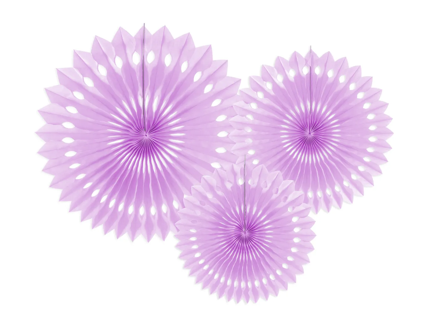 Paperiviuhkakoriste, liila 20-30 cm, 3 kpl/pkt