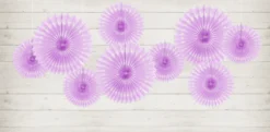 Paperiviuhkakoriste, liila 20-30 cm, 3 kpl/pkt