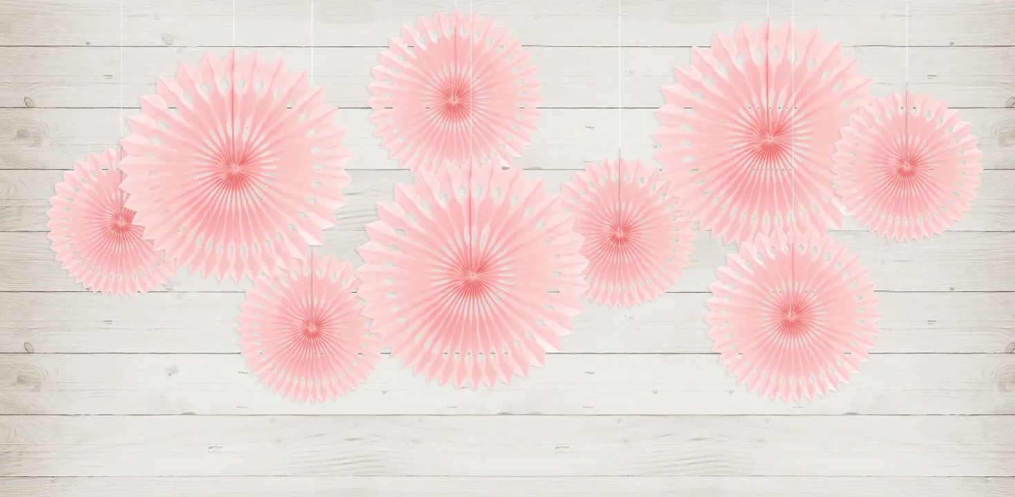 Paperiviuhkakoriste, vaaleanpunainen 20-30 cm, 3 kpl/pkt