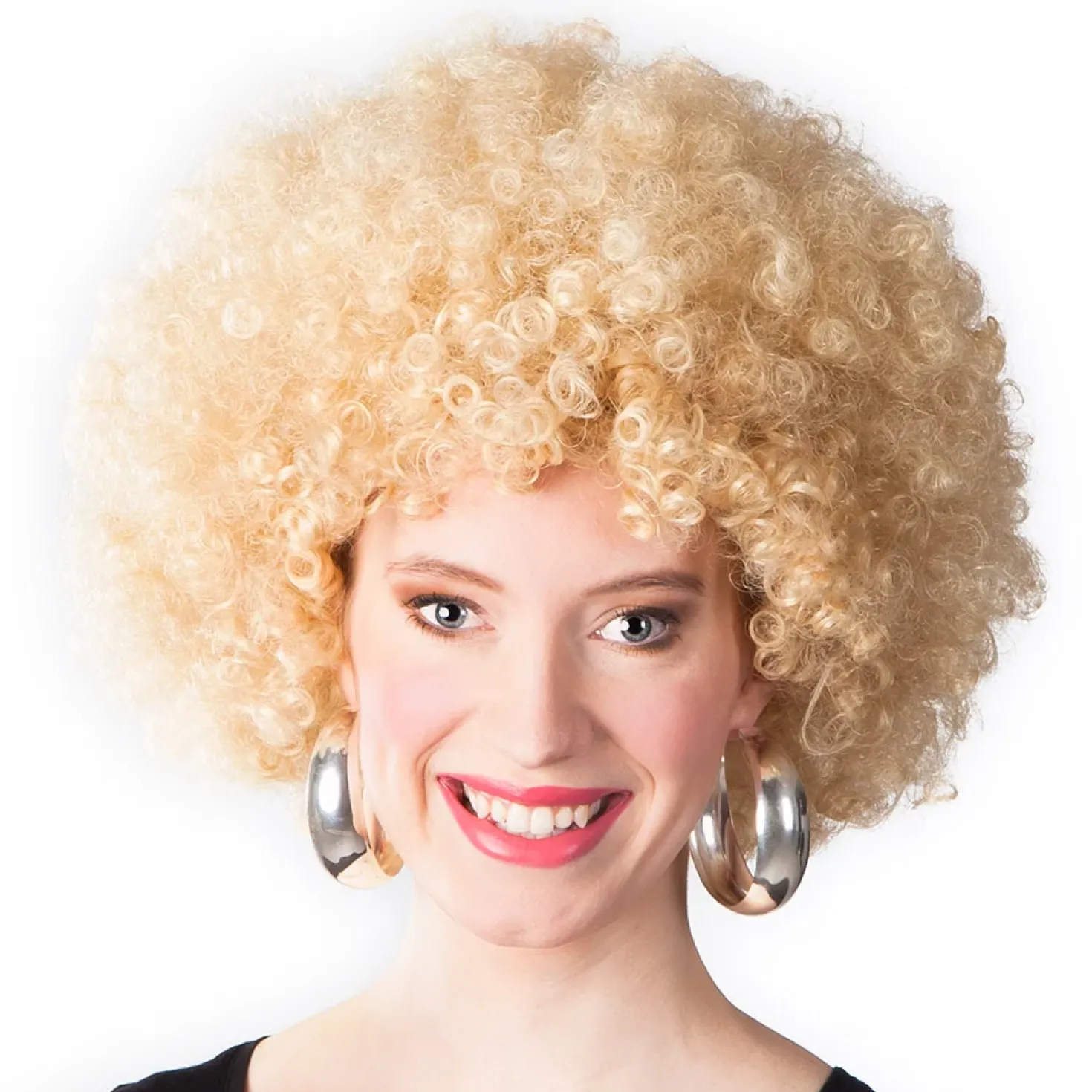 Peruukki afro, vaalea