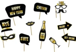 Photo Booth Happy New Year 12 kpl/pkt