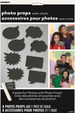 Photo Booth liitutaulu puhekuplat 8 kpl / pkt