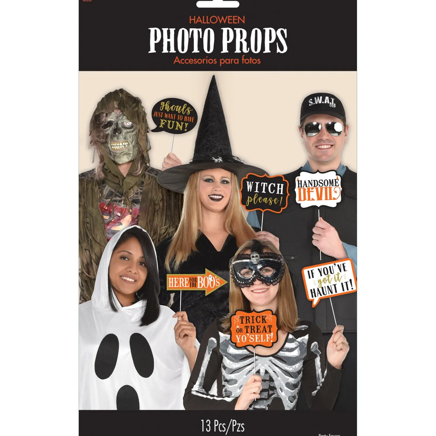 Photo booth tarvikkeet Halloween, 13 osaa