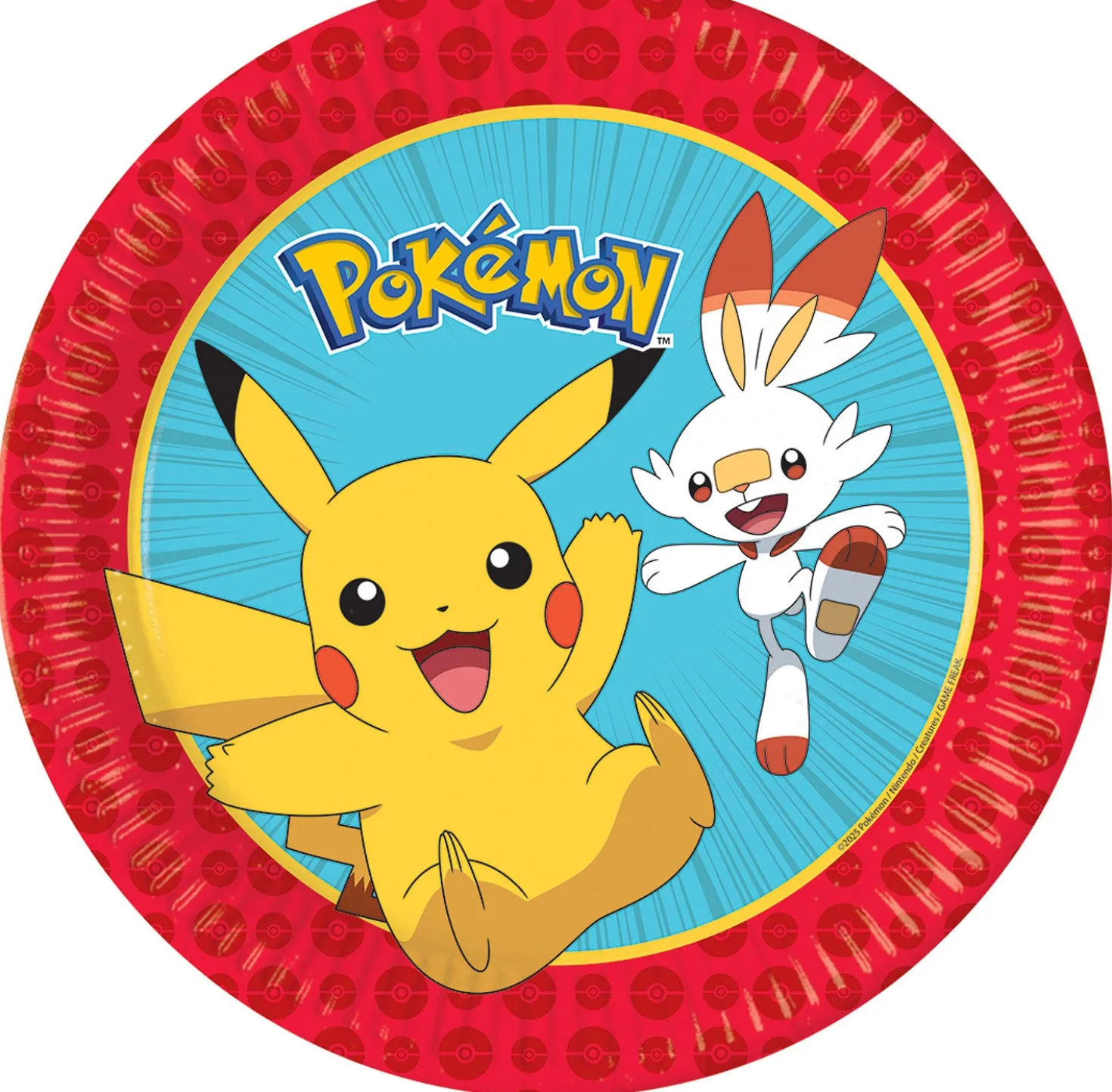 Pokemon suuri pahvilautanen 23 cm 8 kpl/pkt