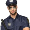 Poliisi asustesetti; hattu,lasit,pamppu ja virkamerkki
