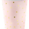Polka dots pahvimuki vaaleanpunainen 6 kpl/pkt