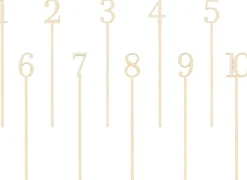 Pöytänumero puuta 10 kpl/pkt