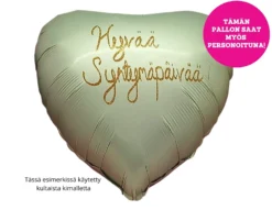 Satiinimintunvihreä sydän foliopallo