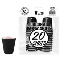 Shottilasi 40 ml konepestävä 20 kpl/pkt musta