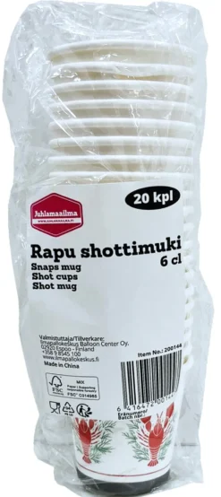 Shottimuki Rapu 6 cl kartonkia, 20 kpl/pkt