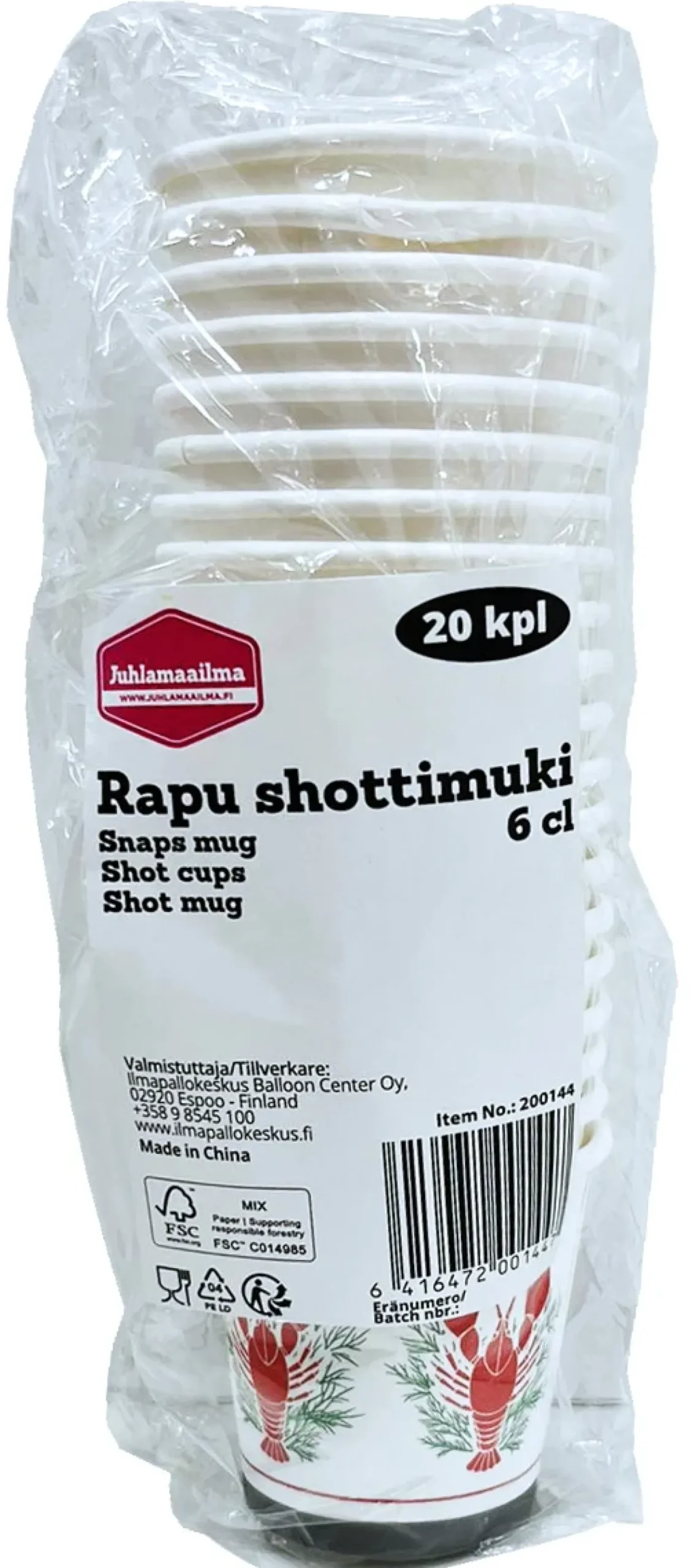 Shottimuki Rapu 6 cl kartonkia, 20 kpl/pkt