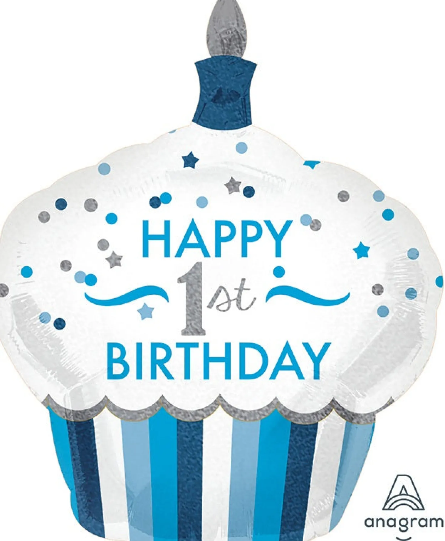 1st Birthday sininen erikoismuotofolio