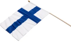 Suomi kannatuslippu 30 x 45 cm, tikku 60 cm