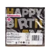 Suuri lautasliina Happy Birthday 33 x 33 cm 20 kpl/pkt