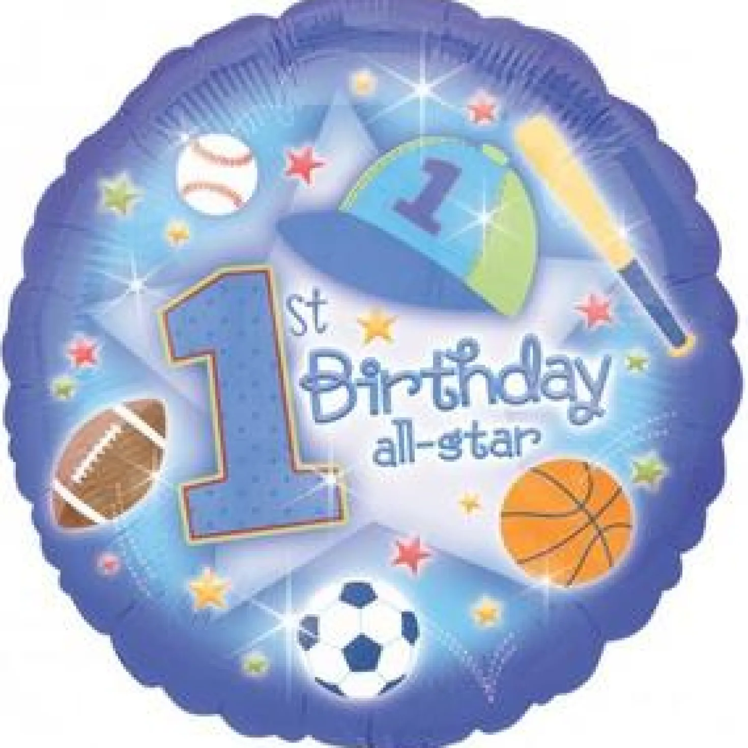 Syntymäpäivä First Birthday All-Star foliopallo