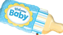 Tuttipullo Welcome baby vaaleansininen erikoismuotofolio