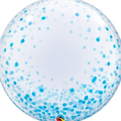 Vaaleansininen konfettikuvio deco kuplailmapallo